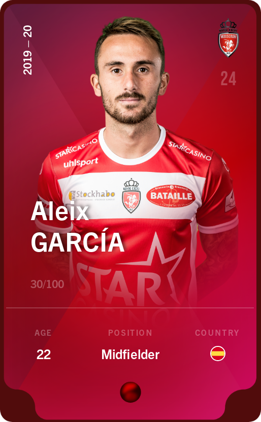 Sorare - Sorare Official - Aleix García 2019-20 • Rare 30/100 - NFT # 18220835159704412575976656435648550700818959912635726712904833057505830262834
