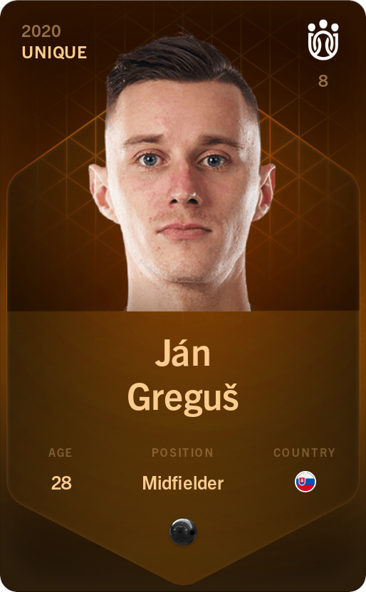 Sorare - Sorare Official - Ján Greguš 2020-21 • Unique - NFT # 77442241049124770565703172307694560577265152589454766092989656054305665993452