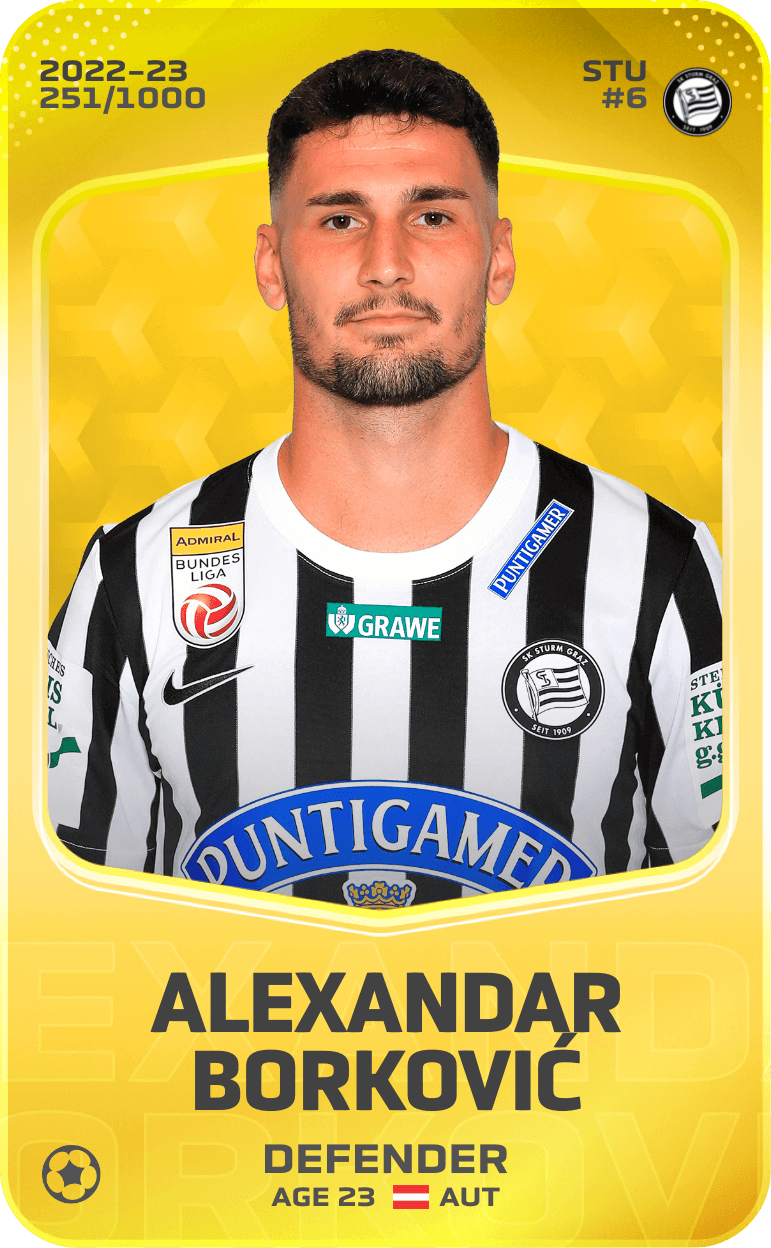 Alexandar Borković 2022-23 • Limited 251/1000