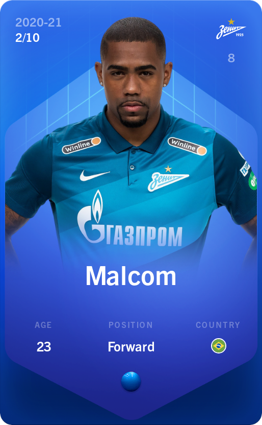 Sorare - Sorare Official - Malcom 2020-21 • Super Rare 2/10 - NFT # 65453582516957428347386944063225365257221237737498315134369075886235278905800