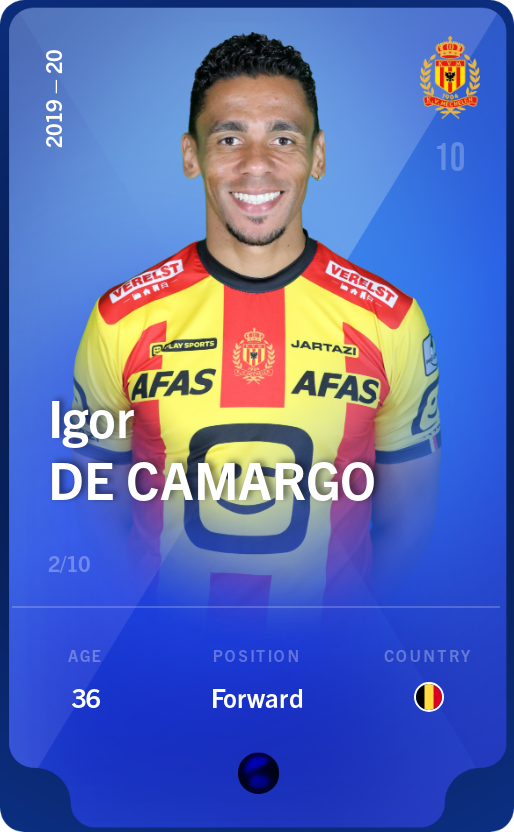 Sorare - Sorare Official - Igor de Camargo 2019-20 • Super Rare 2/10 - NFT # 19817563912622274812091025962411342918400758400059023620986992521372341697143