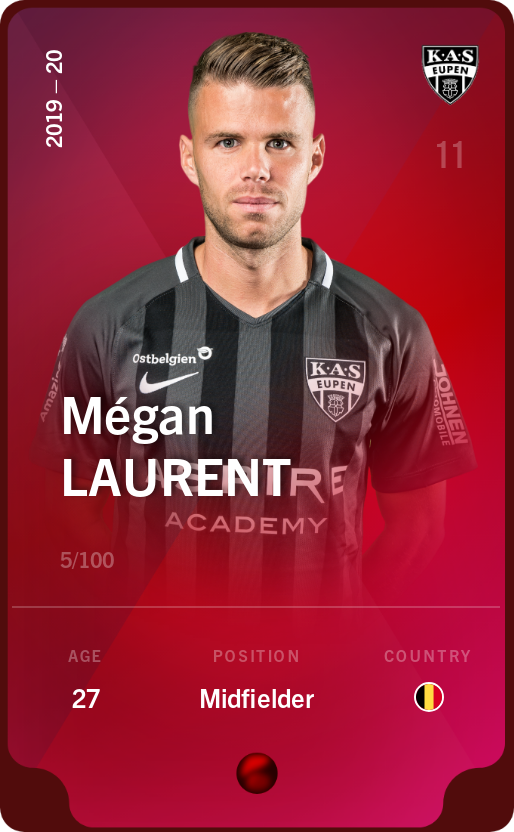 Sorare - Sorare Official - Mégan Laurent 2019-20 • Rare 5/100 - NFT # 77012187301807371754767336750883773579449040946574878546647694673772228183136