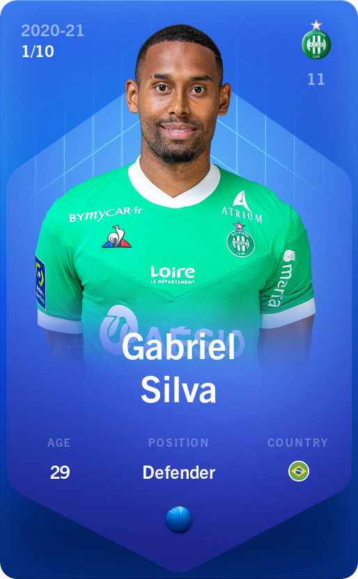 Sorare - Sorare Official - Gabriel Silva 2020-21 • Super Rare 1/10 - NFT # 47189857288818018942617497499022964086677634081352880703804136760005303141124