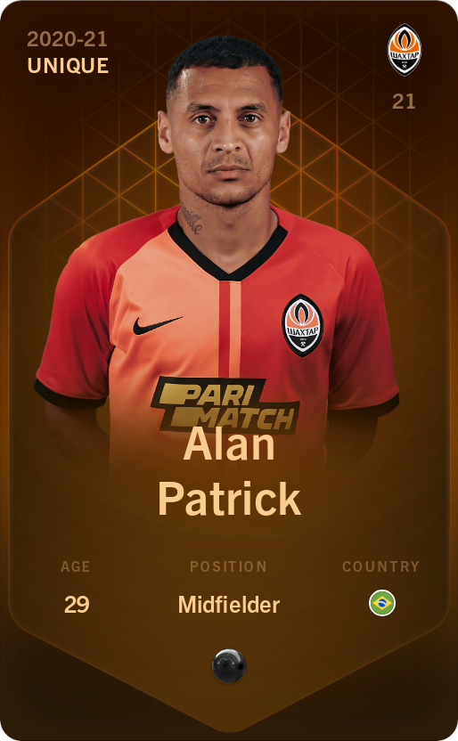 Sorare - Sorare Official - Alan Patrick 2020-21 • Unique - NFT # 20803901721478816561849434612429780836578421847150626936325587982552733308183