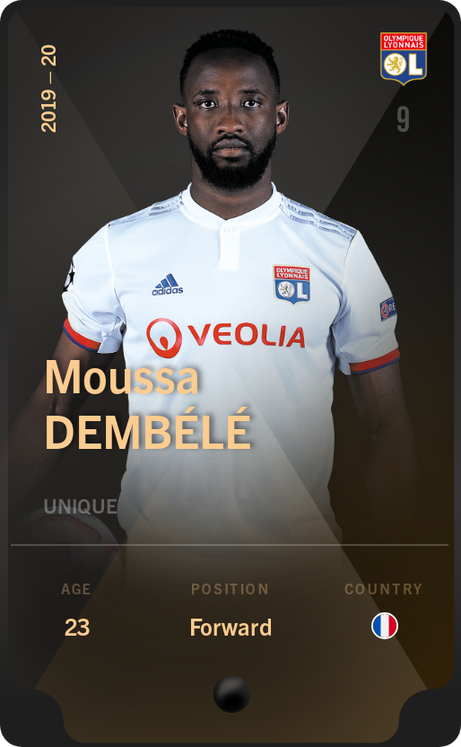 Sorare - Sorare Official - Moussa Dembélé 2019-20 • Unique - NFT # 107045941633873552385592680264358657763920024590541129705509226333841141992904