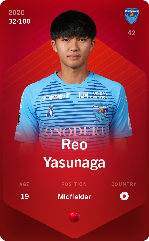 Sorare - Sorare Official - Reo Yasunaga 2020-21 • Rare 32/100 - NFT # 90375155000180004469067841792280961496365717777037724725072212810562585422712
