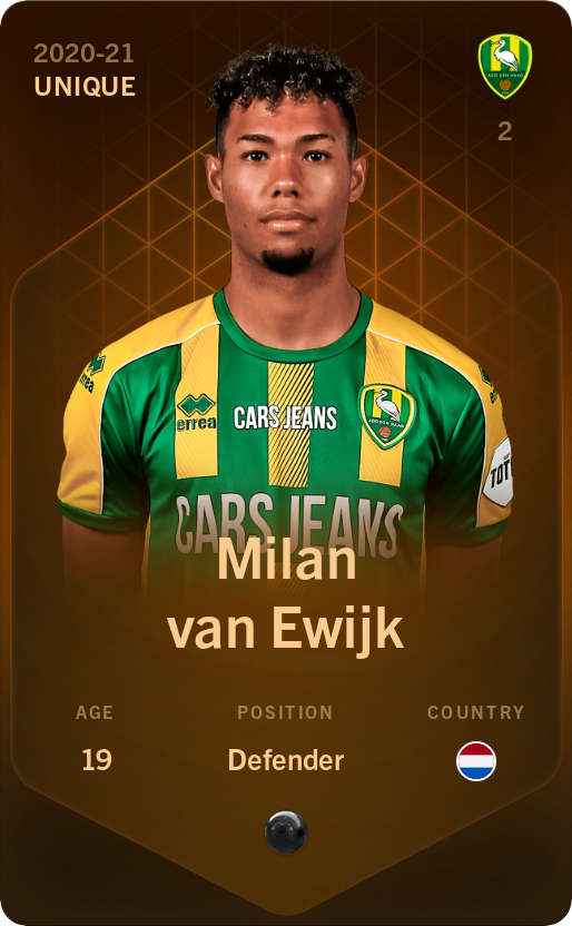 Sorare - Sorare Official - Milan van Ewijk 2020-21 • Unique - NFT # 4714737204492293314044117670097263482426476506984293959010747281807941265936