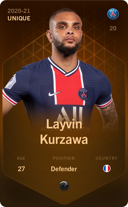 Sorare - Sorare Official - Layvin Kurzawa 2020-21 • Unique - NFT # 92518817300819758780883244127690559470757565181131153024685194124292582862154