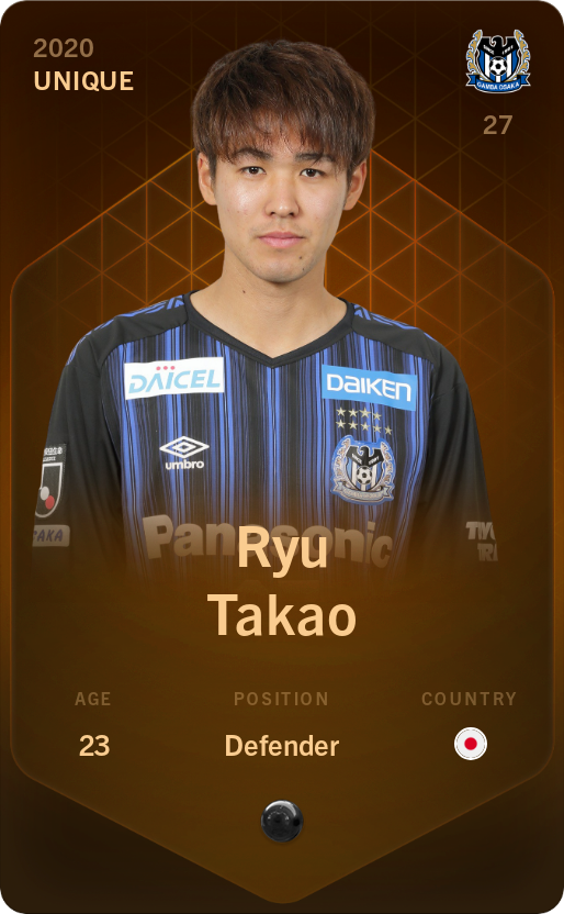 Sorare - Sorare Official - Ryu Takao 2020-21 • Unique - NFT # 48150362951837659343559340868458673630288567383372063066647887176148172402027