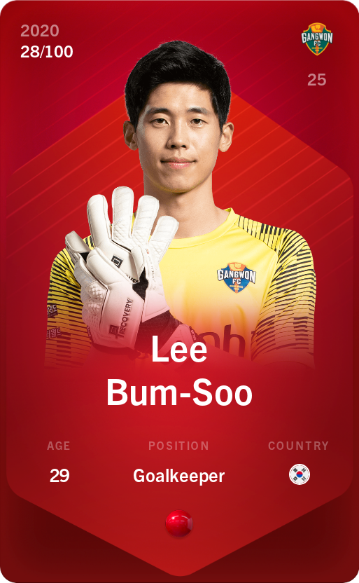 Sorare - Sorare Official - Lee Bum-Soo 2020-21 • Rare 28/100 - NFT # 45734653364997714745453744299397624881936298208223616823182118216456510470926
