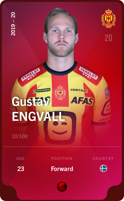 Sorare - Sorare Official - Gustav Engvall 2019-20 • Rare 10/100 - NFT # 67612141192181962951984631953733482068870714687928947403763700089988312320951