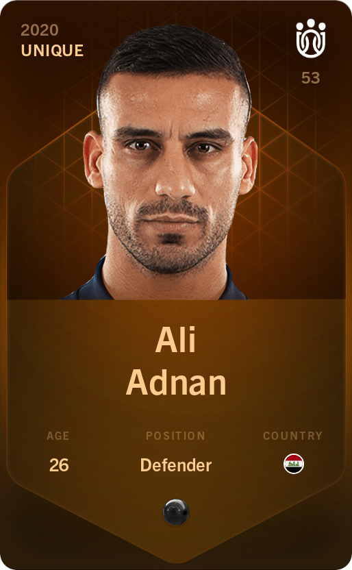 Sorare - Sorare Official - Ali Adnan 2020-21 • Unique - NFT # 115109933086519546175812967727044275108785223611661199409761865462270148903866