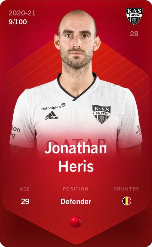 Sorare - Sorare Official - Jonathan Heris 2020-21 • Rare 9/100 - NFT # 106306291166470385033845736752986929223764563852384412972087308062716645117381