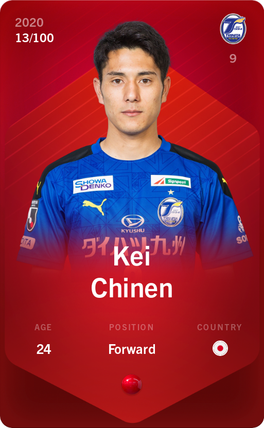 Sorare - Sorare Official - Kei Chinen 2020-21 • Rare 13/100 - NFT # 20605167799036289995622914548208572497971107856799828193106426172714909986520