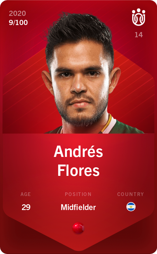 Sorare - Sorare Official - Andrés Flores 2020-21 • Rare 9/100 - NFT # 105622473268974046529617251230402771327337973459189147293780555123777105445018