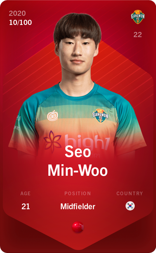 Sorare - Sorare Official - Seo Min-Woo 2020-21 • Rare 10/100 - NFT # 5629895532365996559828462886766409978627533340265930996217540867697992532992