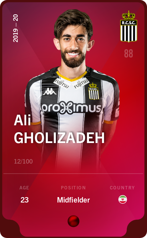 Sorare - Sorare Official - Ali Gholizadeh 2019-20 • Rare 12/100 - NFT # 69560308998427253056312740001853534170994042427516631952629915949211686274893