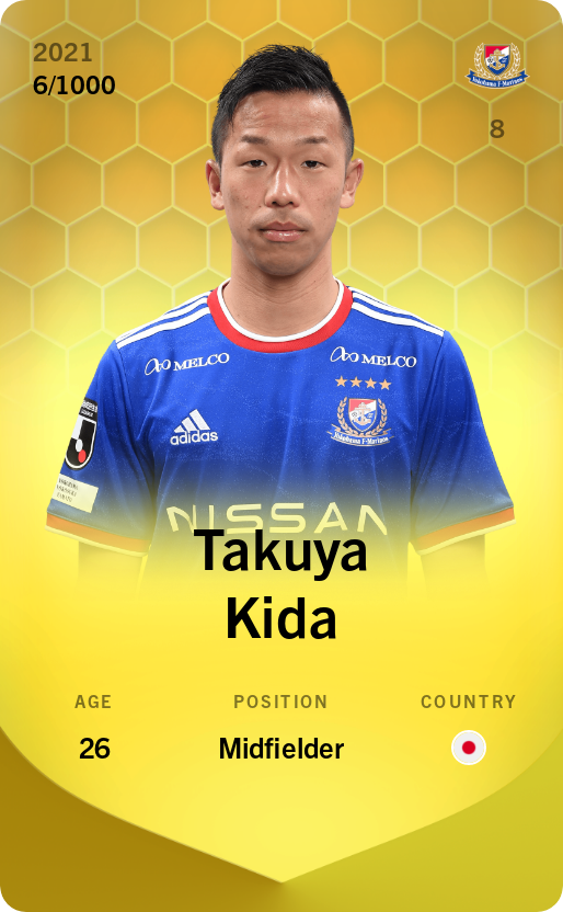 Sorare - Sorare Official - Takuya Kida 2021-22 • Limited 6/1000 - NFT # 158750498410804756984023470597204922197973347866673893870960278968427000634