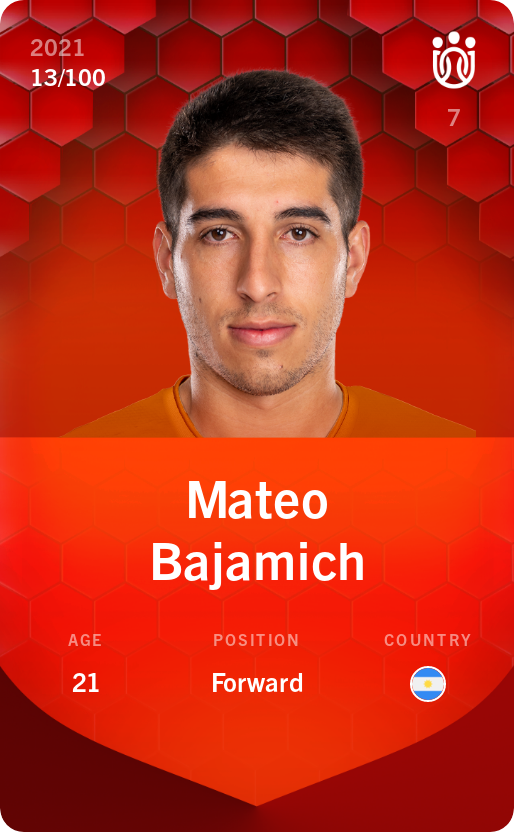 Sorare - Sorare Official - Mateo Bajamich 2021-22 • Rare 13/100 - NFT # 58983608696402701424552936163595867741547218485062514198898189337683962087820