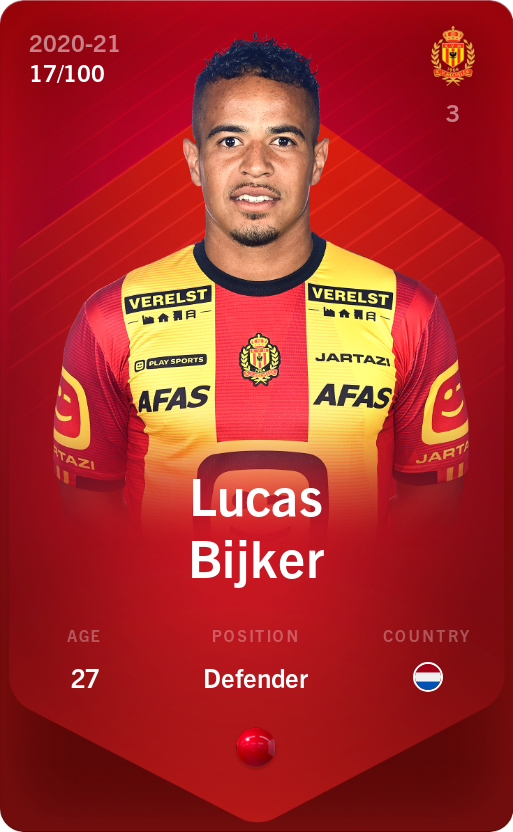 Sorare - Sorare Official - Lucas Bijker 2020-21 • Rare 17/100 - NFT # 5664085862447638070576651170125098401430461675527268968791410813846639947548