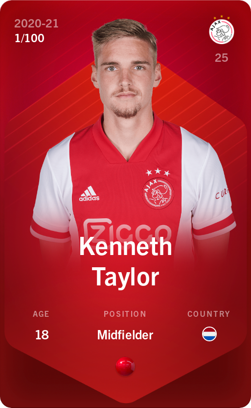 Sorare - Sorare Official - Kenneth Taylor 2020-21 • Rare 1/100 - NFT # 111892976541905957811575216098653027385297115479840746412152301363580916837676
