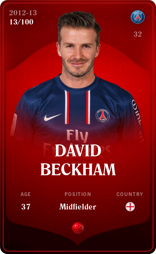 David Beckham 2012-13 • Rare 13/100