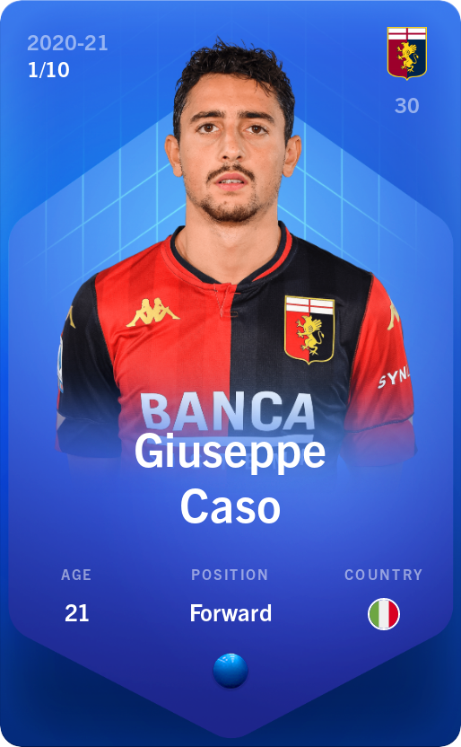 Sorare - Sorare Official - Giuseppe Caso 2020-21 • Super Rare 1/10 - NFT # 57175107823967514577719002969250835470810603214783293757055087843448740510252