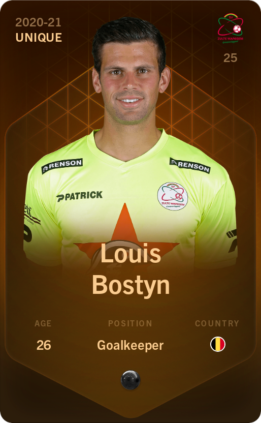 Sorare - Sorare Official - Louis Bostyn 2020-21 • Unique - NFT # 110537169569005663097147988290461663829360555887940293126693720557366542831573