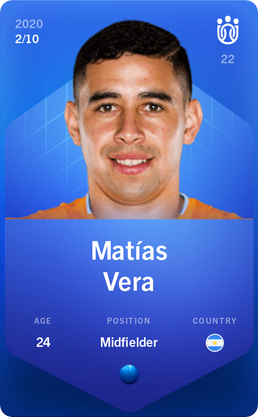 Sorare - Sorare Official - Matías Vera 2020-21 • Super Rare 2/10 - NFT # 31224363530071931630049471877477941099405192382403380474253814071183503721918