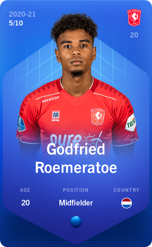 Sorare - Sorare Official - Godfried Roemeratoe 2020-21 • Super Rare 5/10 - NFT # 102598668432979807810089337036999271459192223890738238997480608661893088195603