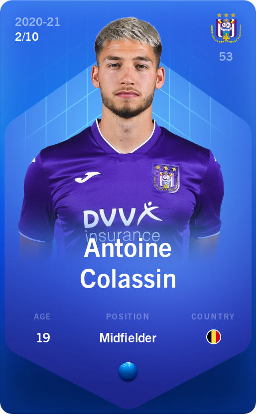 Sorare - Sorare Official - Antoine Colassin 2020-21 • Super Rare 2/10 - NFT # 53780408539463720679249938222676761089254940822740759056662494613103545771710