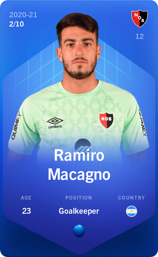 Sorare - Sorare Official - Ramiro Macagno 2020-21 • Super Rare 2/10 - NFT # 6984624533696890557430122956207954165770060940273011975052181251550407536983
