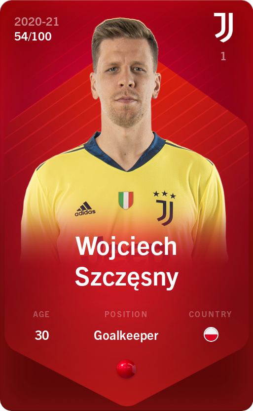 Sorare - Sorare Official - Wojciech Szczęsny 2020-21 • Rare 54/100 - NFT # 115736172203784150314461754103442790747510119834544017414732318321448914556354