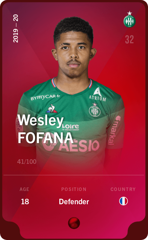 Wesley Fofana 2019 20 Rare 41 100