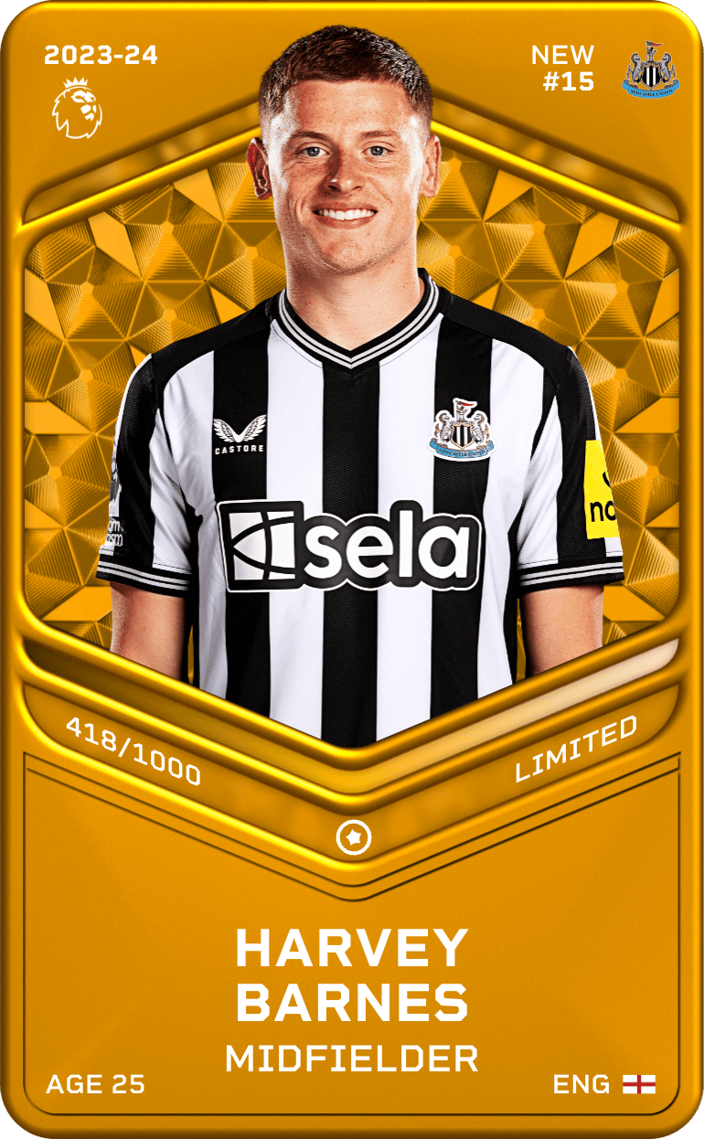 Harvey Barnes 2023-24 • Limited 418/1000