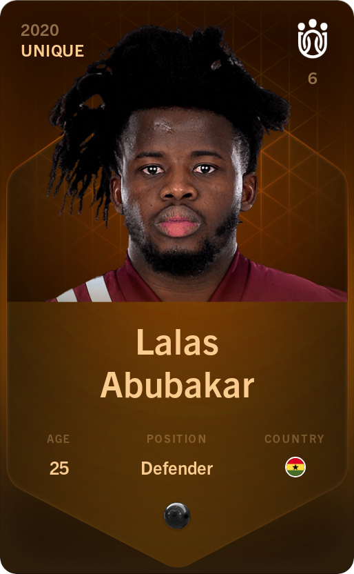 Sorare - Sorare Official - Lalas Abubakar 2020-21 • Unique - NFT # 9402926132256758978440525356030718537401320458354794085247149733574302610232