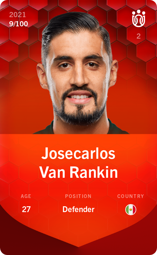 Sorare - Sorare Official - Josecarlos Van Rankin 2021-22 • Rare 9/100 - NFT # 7017878016958256695774436758746617314588568208965793298989108659634030721853