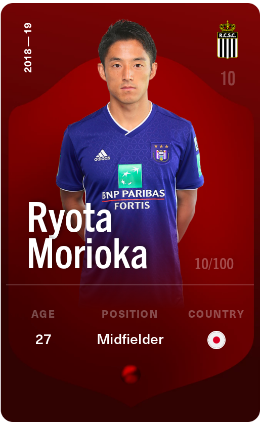 Sorare - Sorare Official - Ryota Morioka 2018-19 • Rare 10/100 - NFT # 78973256947164506549128586862047097039476559814831785179315442386453096715378