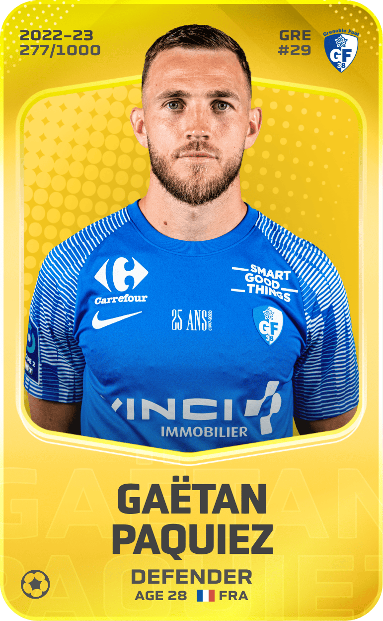 Gaëtan Paquiez 2022-23 • Limited 277/1000