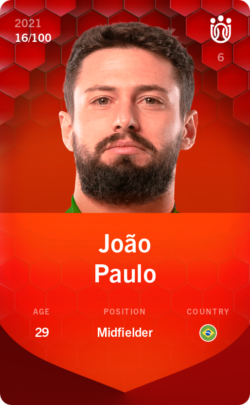 Sorare - Sorare Official - João Paulo 2021-22 • Rare 16/100 - NFT # 21203114683040212742315214258682696916244863379687636924204334769678571571679