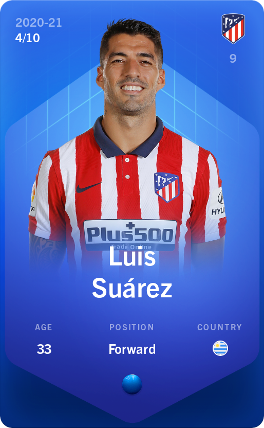 Sorare - Sorare Official - Luis Suárez 2020-21 • Super Rare 4/10 - NFT # 44181194527927672671100780281675362513841678007227541657730268940081217542849