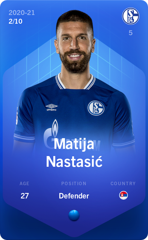 Sorare - Sorare Official - Matija Nastasić 2020-21 • Super Rare 2/10 - NFT # 112829424815277543658021916722728933250605469799868429114507173035199847610550