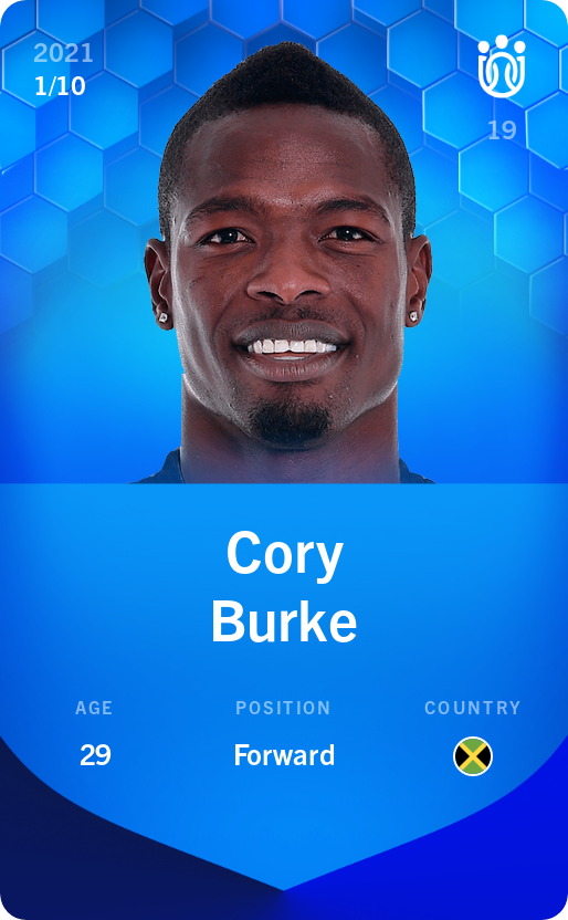Sorare - Sorare Official - Cory Burke 2021-22 • Super Rare 1/10 - NFT # 9779756729956760419423573281338979580236012964080773088353969073462247391591