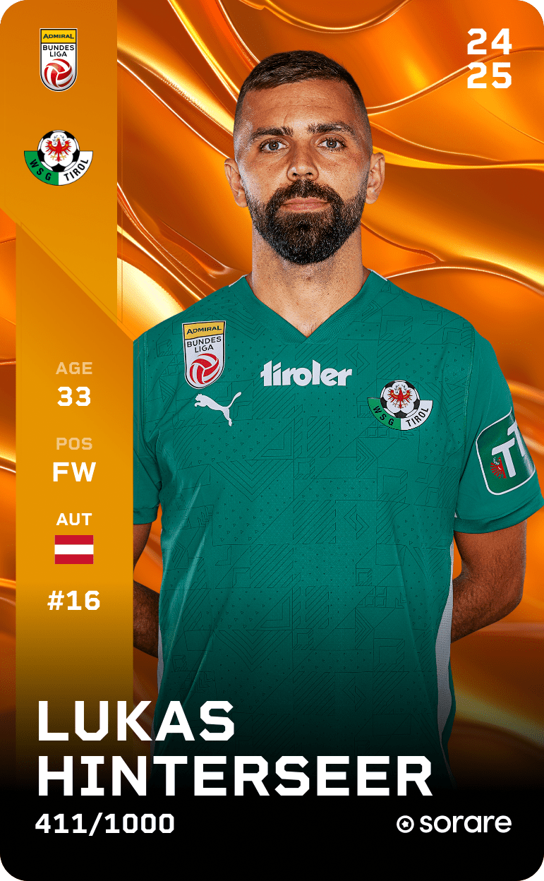 Lukas Hinterseer 2024-25 • Limited 411/1000