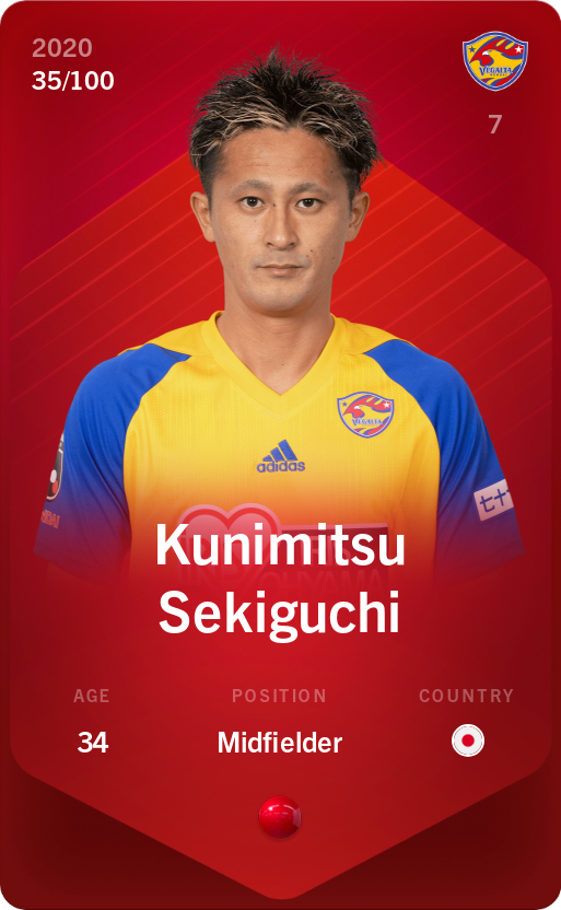 Sorare - Sorare Official - Kunimitsu Sekiguchi 2020-21 • Rare 35/100 - NFT # 38533114718942457232187672422717604505772046308060132034173146721200895221587