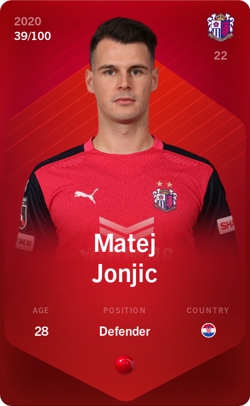 Sorare - Sorare Official - Matej Jonjic 2020-21 • Rare 39/100 - NFT # 4349852513796214564782144975767537000481592533317022417140372374972961095488
