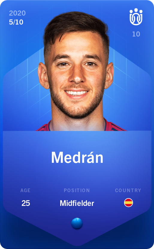 Sorare - Sorare Official - Medrán 2020-21 • Super Rare 5/10 - NFT # 75758675090211286461481261118338913452956076653815161012998080438491999230413