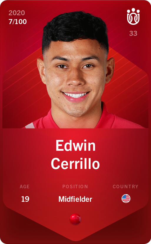 Sorare - Sorare Official - Edwin Cerrillo 2020-21 • Rare 7/100 - NFT # 10648883629874606272815598666553772685141279282858969773264400041231798262948