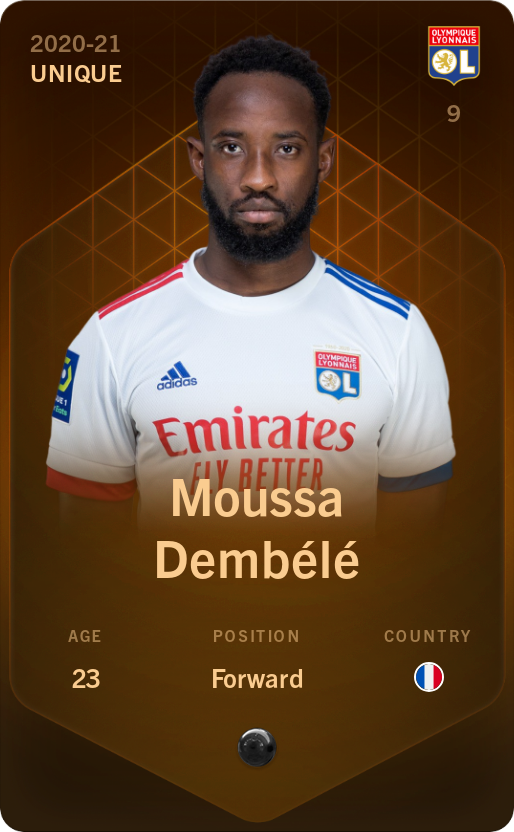 Sorare - Sorare Official - Moussa Dembélé 2020-21 • Unique - NFT # 115195619352611680518480098019378323897447065579618221791511612136916814617503