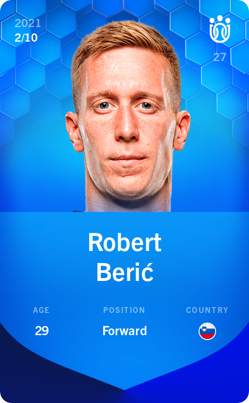 Sorare - Sorare Official - Robert Berić 2021-22 • Super Rare 2/10 - NFT # 48368677139807282995386268844891798539761197100729671063585930819079386551710